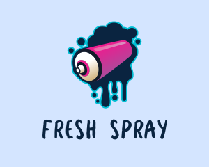 Spray Can Ink Splatter logo design