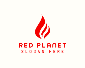 Red Fire Flame logo design