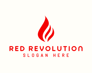 Red Fire Flame logo design