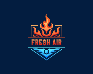 Fire Ice Air Conditioning logo design