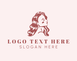 Shampoo - Beautiful Lady Stylist logo design