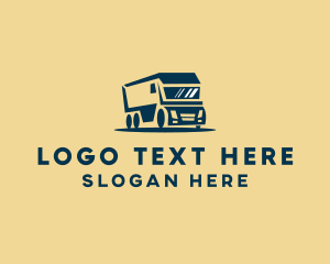 Garbage Truck - Cargo Delivery Truck logo design