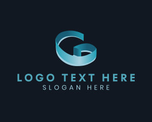 Stock Market - Elegant Ribbon Letter G logo design