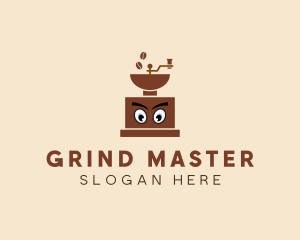 Coffee Grinder Cartoon logo design