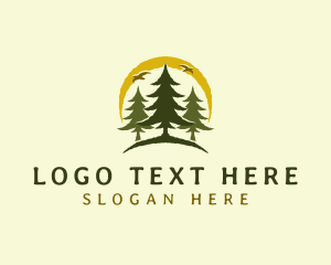 Nature - Natural Pine Tree Forest logo design