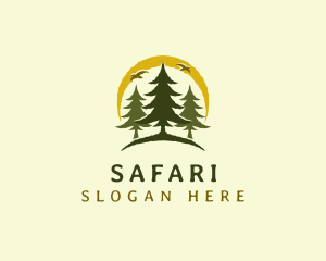 Natural Pine Tree Forest Logo