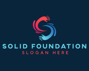 Children Hand Foundation logo design