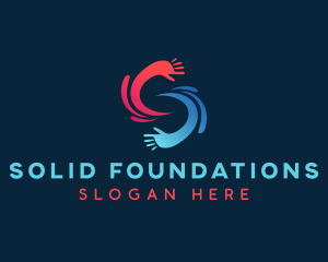 Children Hand Foundation logo design
