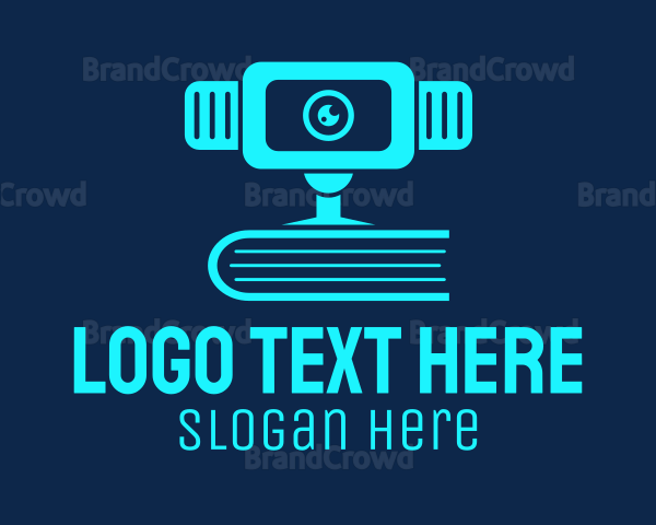 Blue Webcam Book Logo