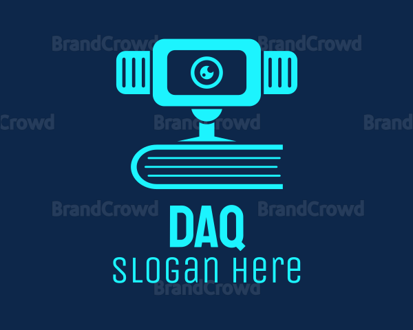 Blue Webcam Book Logo