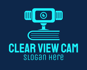 Blue Webcam Book  logo design