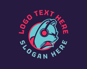 Veterinarian - Game Streamer Cat logo design