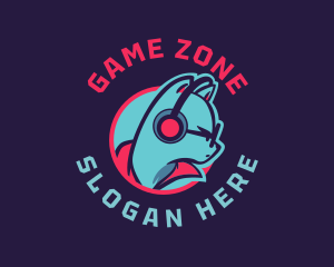 Game Streamer Cat logo design