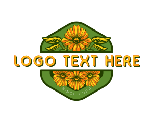 Green And Yellow - Florist Sunflower Garden logo design