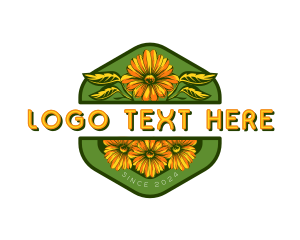 Florist Sunflower Garden Logo