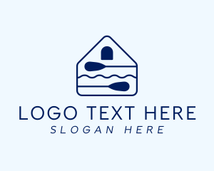 Paddle - House Waves Paddle logo design