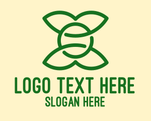 Vegetarian - Simple Eco Friendly Leaves logo design