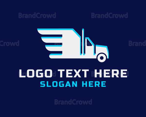 Courier Delivery Truck Logo