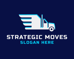 Courier Delivery Truck logo design