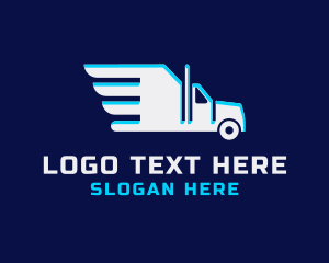 Towing - Courier Delivery Truck logo design