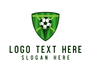 Soccer Field - Sports Shield Gaming logo design