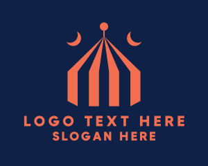 Theme Park - Carnival Circus Tent logo design