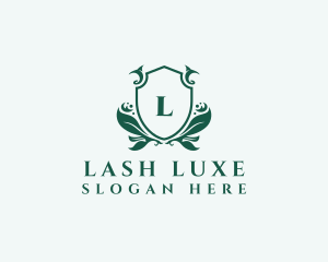 Wreath Shield Boutique logo design