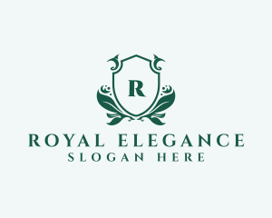 Wreath Shield Boutique logo design