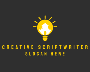 Creative Lightbulb House logo design