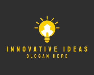 Creativity - Creative Lightbulb House logo design