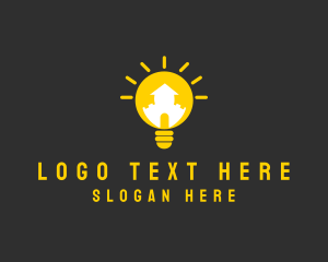 Cyberspace - Creative Lightbulb House logo design