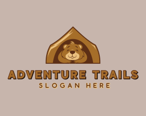 Bear Camper Tent logo design