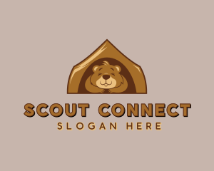 Bear Camper Tent logo design