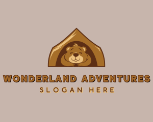 Bear Camper Tent logo design