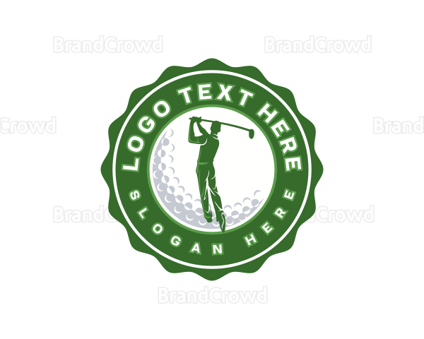 Golfer Athlete Tournament Logo