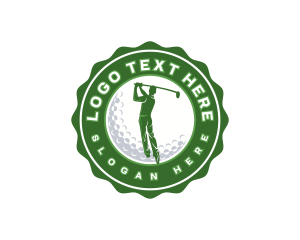 Golfer Athlete Tournament logo design