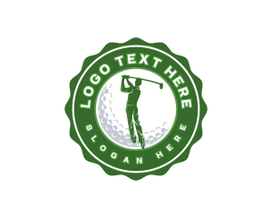 Golfer Athlete Tournament Logo