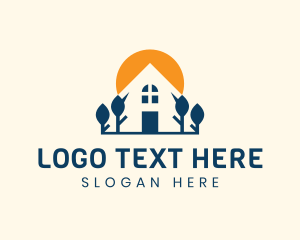 Leasing - Sunset House Landscaping logo design