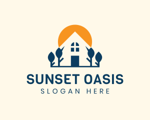 Sunset House Landscaping logo design