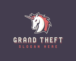 Unicorn Stallion Horse Logo