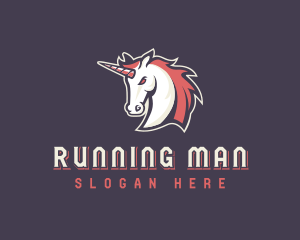 Unicorn Stallion Horse Logo