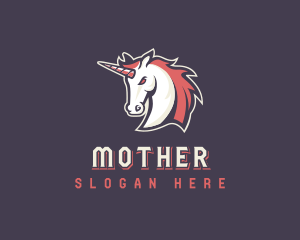 Unicorn Stallion Horse Logo