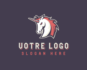 Gaming - Unicorn Stallion Horse logo design