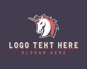 Unicorn Stallion Horse Logo