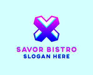 Modern Gaming Letter X Logo