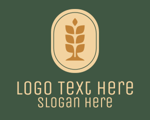 Crop - Wheat Badge Bakery logo design