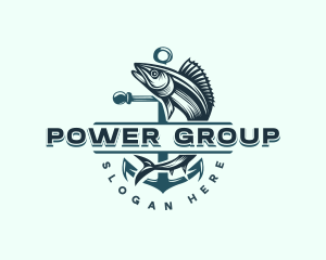 Equipment - Fish Anchor Fisherman logo design