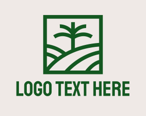 Nature Photography - Palm Tree Field logo design