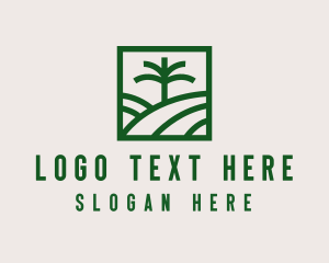 Eco Friendly - Palm Tree Field logo design