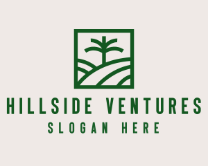 Hillside - Palm Tree Field logo design